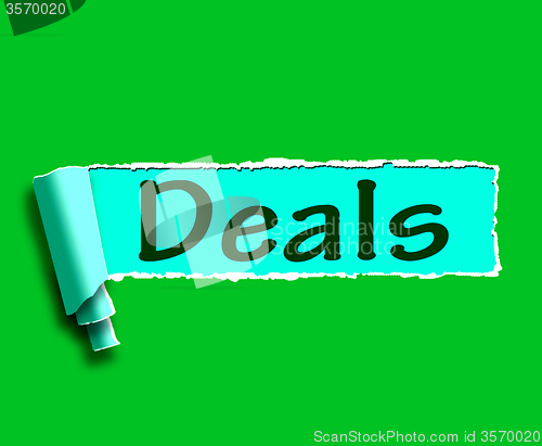 Image of Deals Word Shows Online Offers Bargains And Promotions