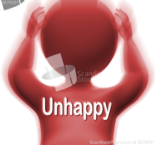 Image of Unhappy Man Shows Sad Depressed Or Upset