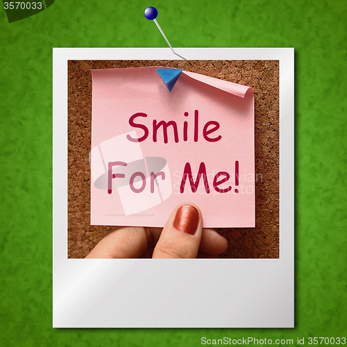 Image of Smile For Me Photo Means Be Happy Cheerful