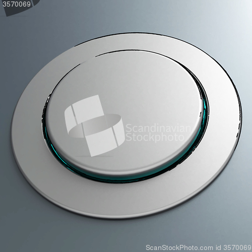 Image of Blank Push Button Or Switch Shows Copy space
