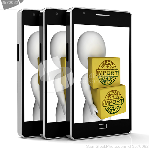 Image of Import Phone Show Importing International Goods And Products