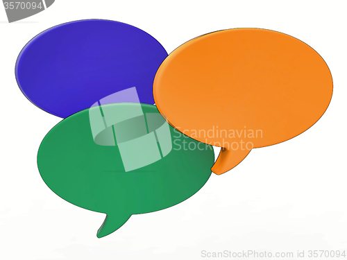 Image of Blank Speech Balloon Shows Copy space For Thought Chat Or Idea