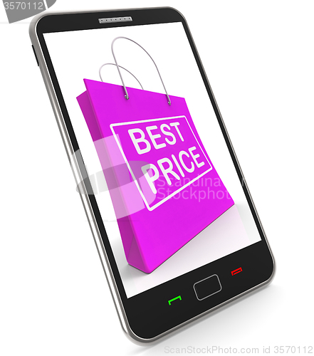 Image of Best Price On Shopping Bags Shows Bargains Sale And Save