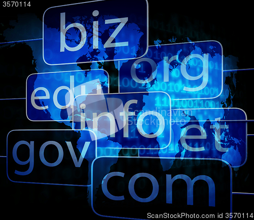 Image of biz com net shows websites internet and seo