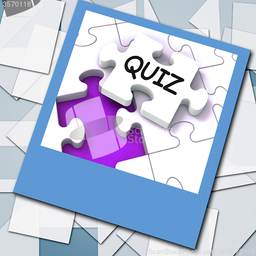 Image of Quiz Photo Means Online Exam Or Challenge Questions