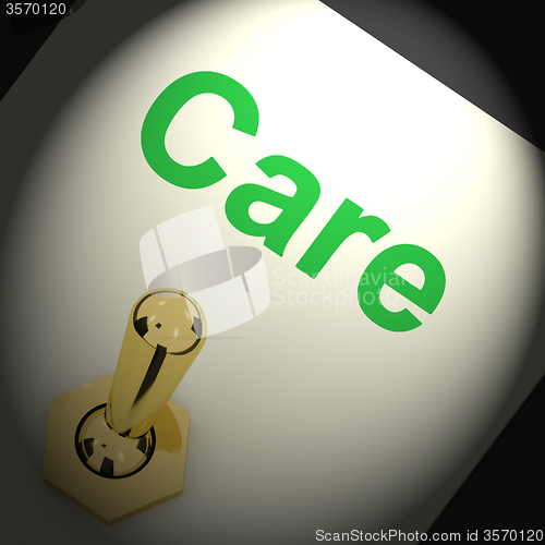 Image of Care Switch Shows Caring Careful Or Concern