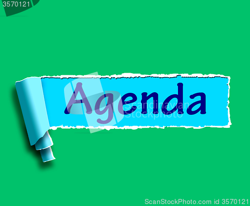 Image of Agenda Word Means Online Schedule Or Timetable