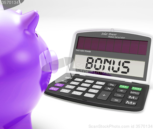 Image of Bonus Calculator Shows Perks Extra Or Incentive