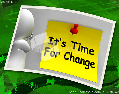 Image of Its Time For Change Photo Means Revise Reset Or Transform