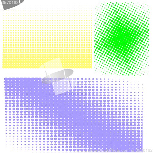 Image of Halftone Patterns. Set of  Halftones