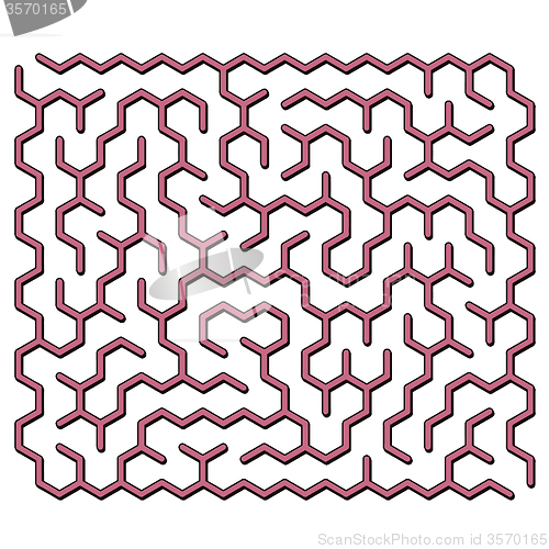 Image of Labyrinth Isolated on White Background