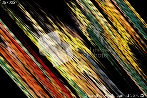 Image of Fractal image: glowing colored stripes and lines.