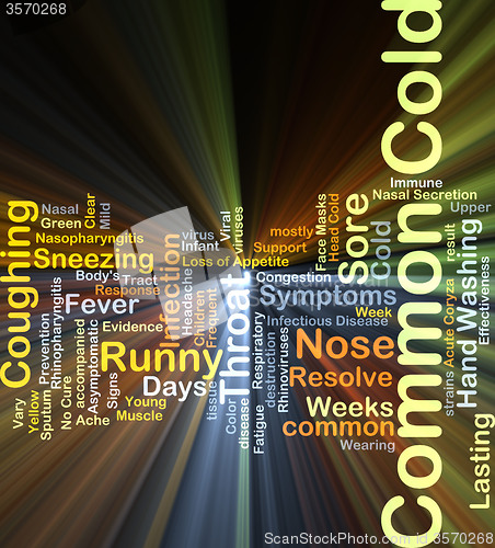 Image of Common cold background concept glowing