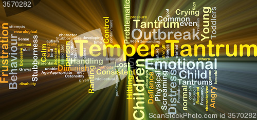 Image of Temper tantrum background concept glowing