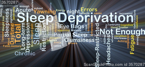 Image of Sleep deprivation background concept glowing