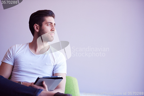 Image of student working on tablet
