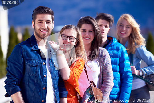 Image of happy students group