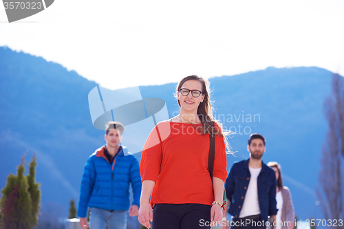 Image of happy students group