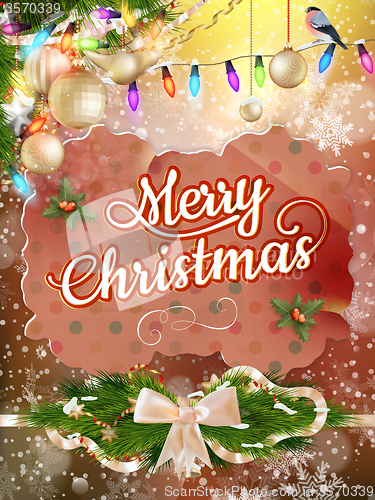 Image of Christmas greeting card. EPS 10