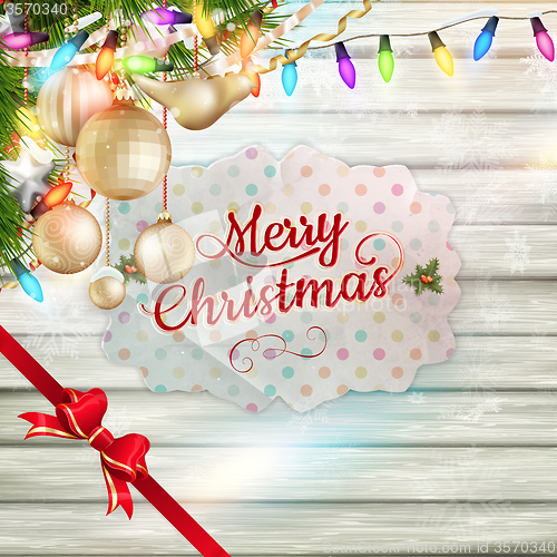 Image of Christmas greeting card. EPS 10