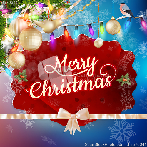 Image of Christmas greeting card. EPS 10