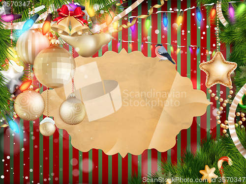 Image of Christmas greeting card. EPS 10
