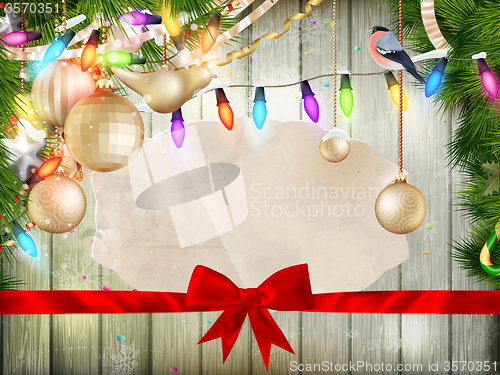 Image of Christmas greeting card. EPS 10