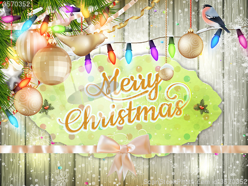 Image of Christmas greeting card. EPS 10