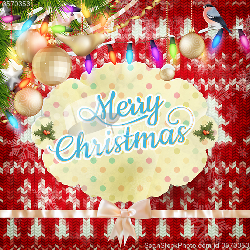 Image of Christmas greeting card. EPS 10