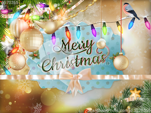 Image of Christmas greeting card. EPS 10