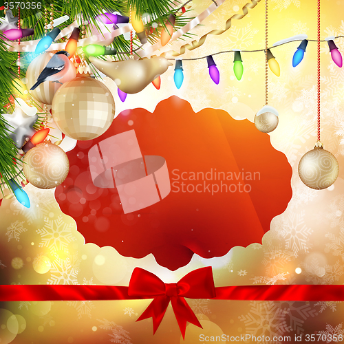 Image of Christmas greeting card. EPS 10