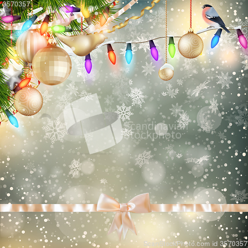 Image of Christmas greeting card. EPS 10