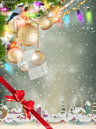 Image of Christmas greeting card. EPS 10