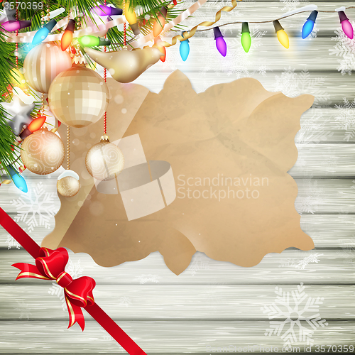 Image of Christmas greeting card. EPS 10