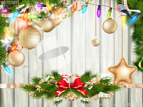 Image of Christmas greeting card. EPS 10