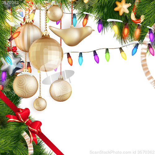 Image of Christmas greeting card. EPS 10
