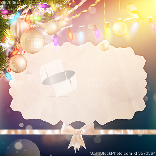 Image of Christmas greeting card. EPS 10