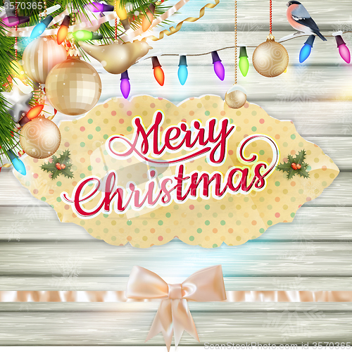 Image of Christmas greeting card. EPS 10