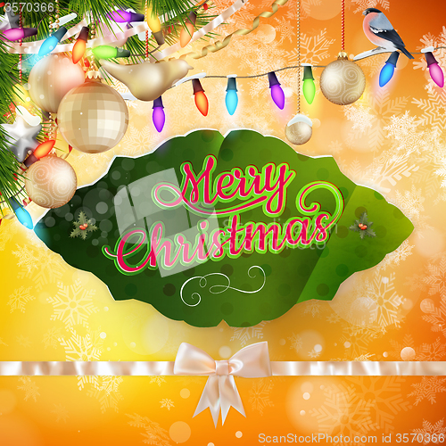 Image of Christmas greeting card. EPS 10