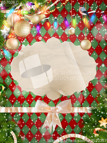 Image of Christmas greeting card. EPS 10
