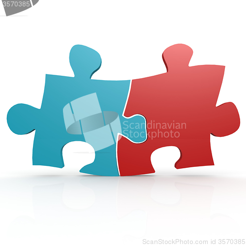 Image of Blue and red puzzle