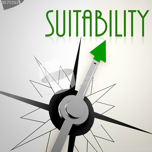 Image of Suitability on green compass