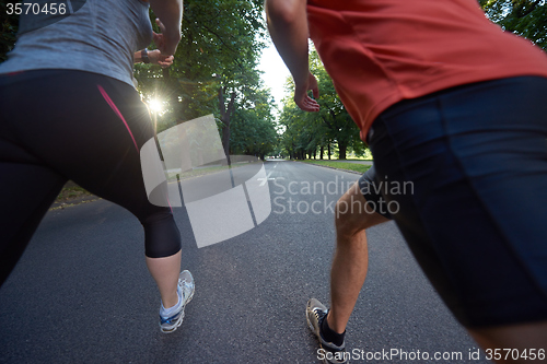 Image of couple jogging