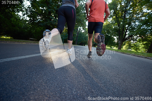 Image of couple jogging