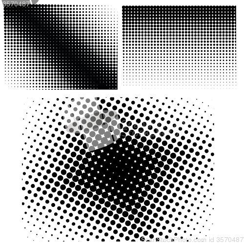 Image of Halftone Patterns. Set of  Halftones