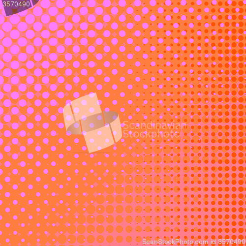 Image of Dots on Pink Background. Halftone Texture
