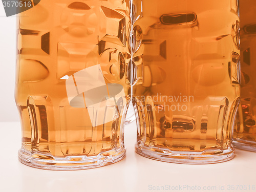 Image of Retro looking Lager beer glass