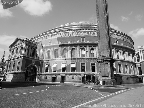 Image of Black and white Royal Albert Hall in London