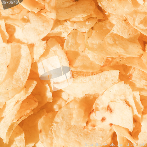 Image of Retro looking Potato chips crisps