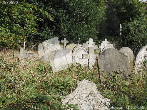 Image of Tombs and crosses at goth cemetery